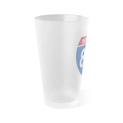 Interstate 80 (U.S. Highways) Frosted Pint Glass 16oz-Go Mug Yourself