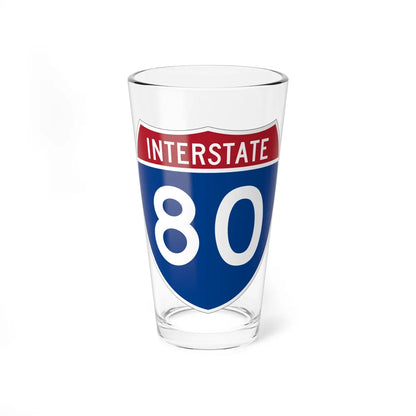 Interstate 80 (U.S. Highways) Pint Glass 16oz-16oz-Go Mug Yourself