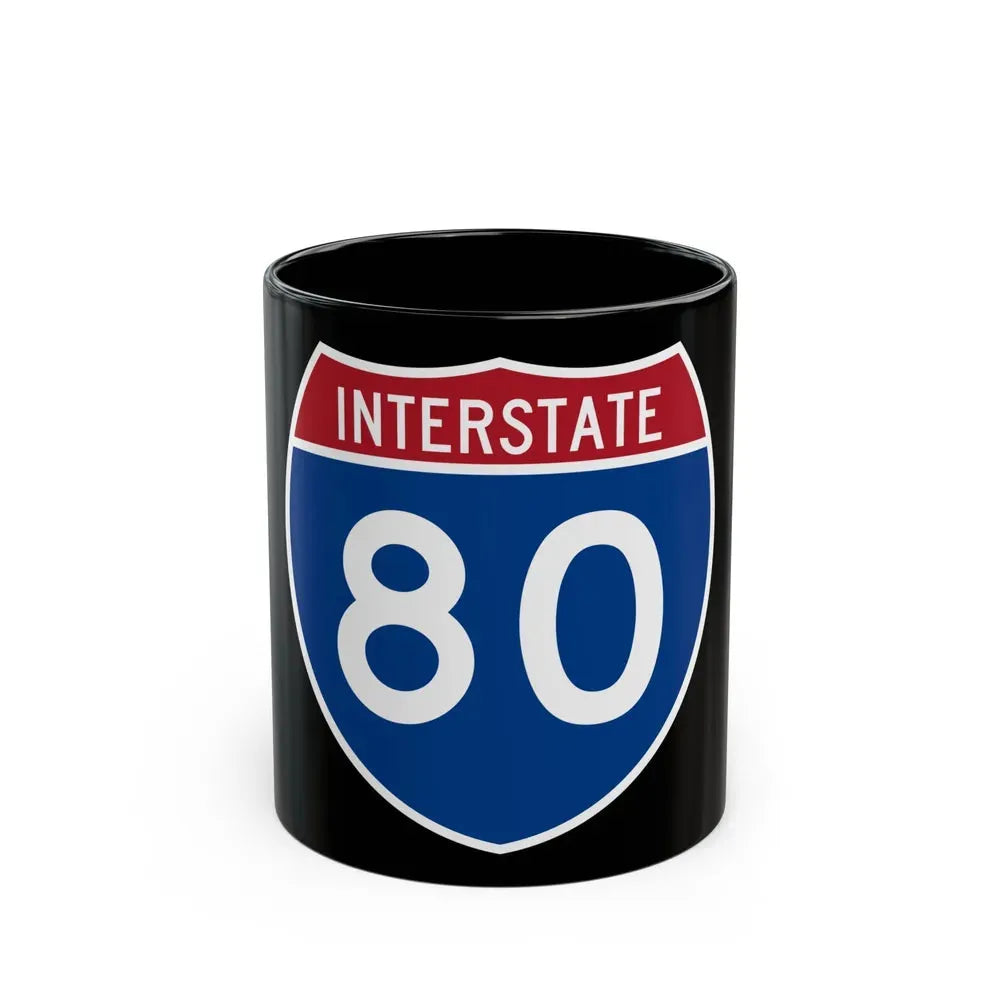 Interstate 80 (U.S. Highways) Black Coffee Mug 11oz - Go Mug Yourself