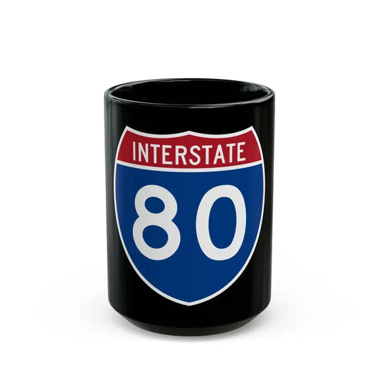 Interstate 80 (U.S. Highways) Black Coffee Mug 15oz - Go Mug Yourself