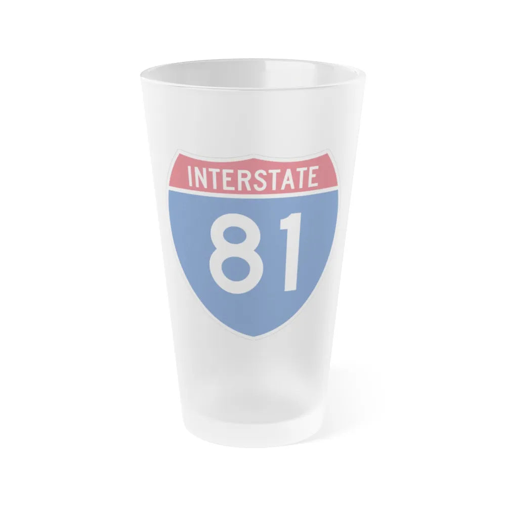 Interstate 81 (U.S. Highways) Frosted Pint Glass 16oz-16oz-Frosted-Go Mug Yourself