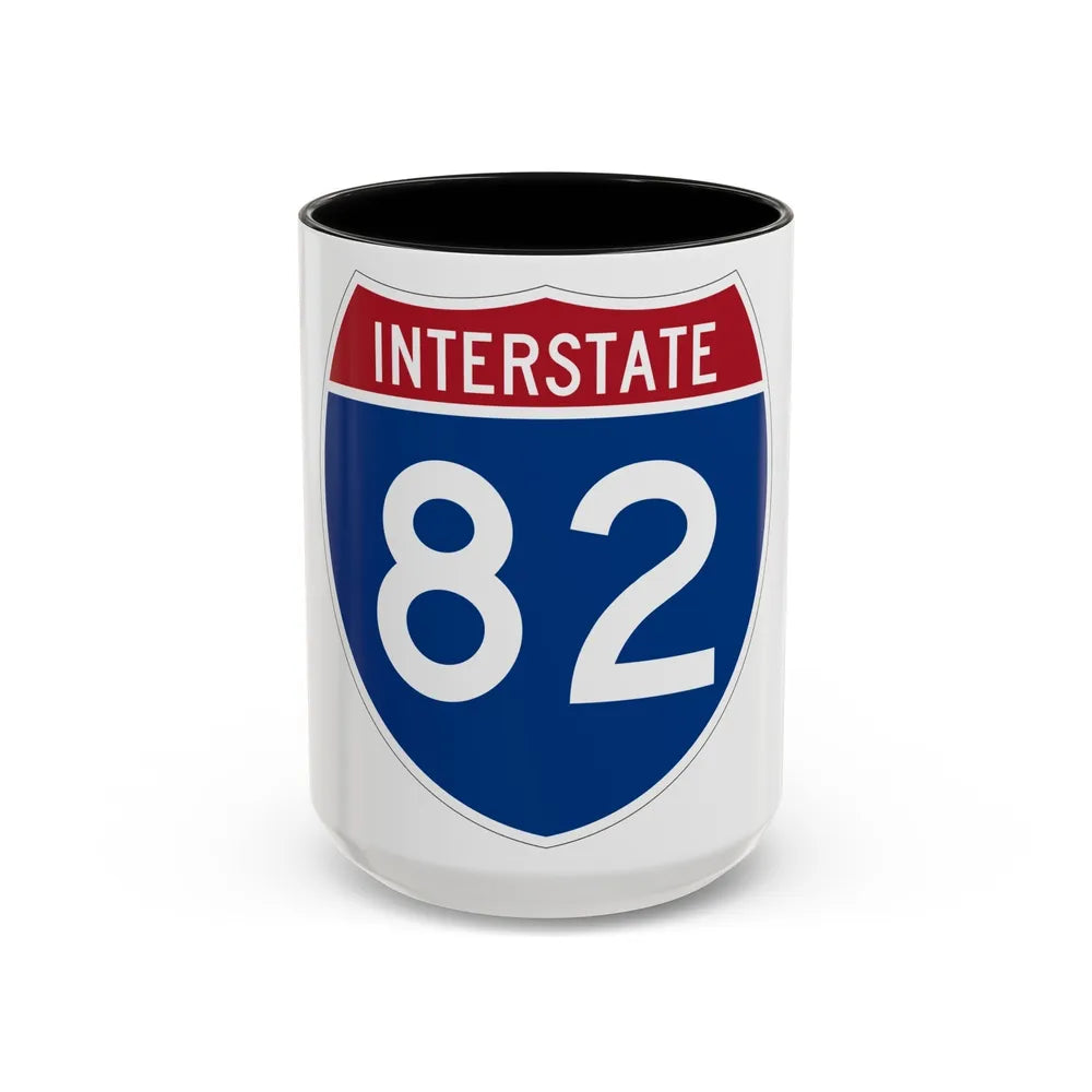 Interstate 82 (U.S. Highways) Accent Coffee Mug-15oz-Black-Go Mug Yourself