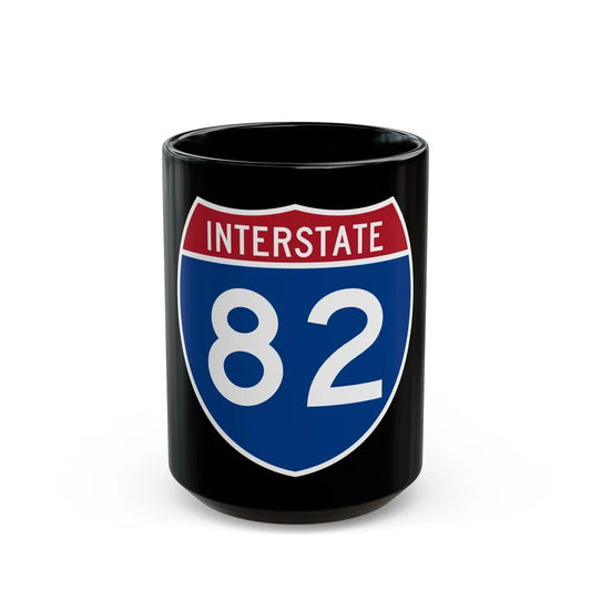 Interstate 82 (U.S. Highways) Black Coffee Mug-15oz-Go Mug Yourself