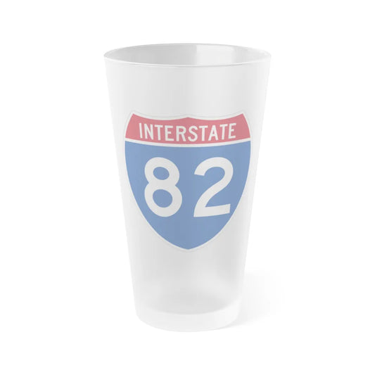 Interstate 82 (U.S. Highways) Frosted Pint Glass 16oz-16oz-Frosted-Go Mug Yourself