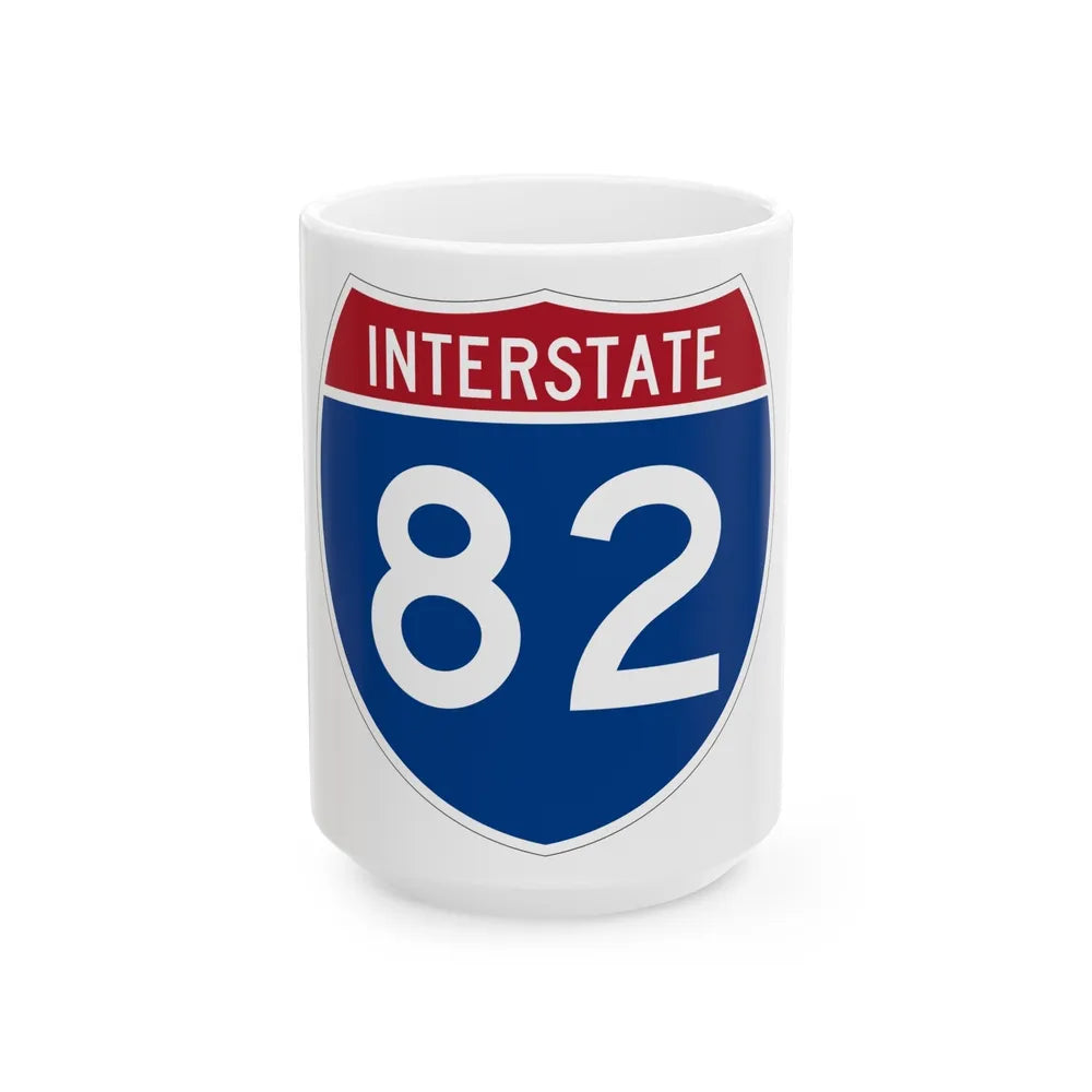 Interstate 82 (U.S. Highways) White Coffee Mug-15oz-Go Mug Yourself