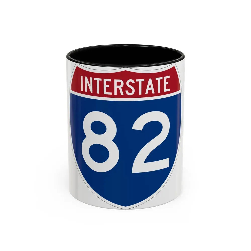Interstate 82 (U.S. Highways) Accent Coffee Mug 11oz Black - Go Mug Yourself