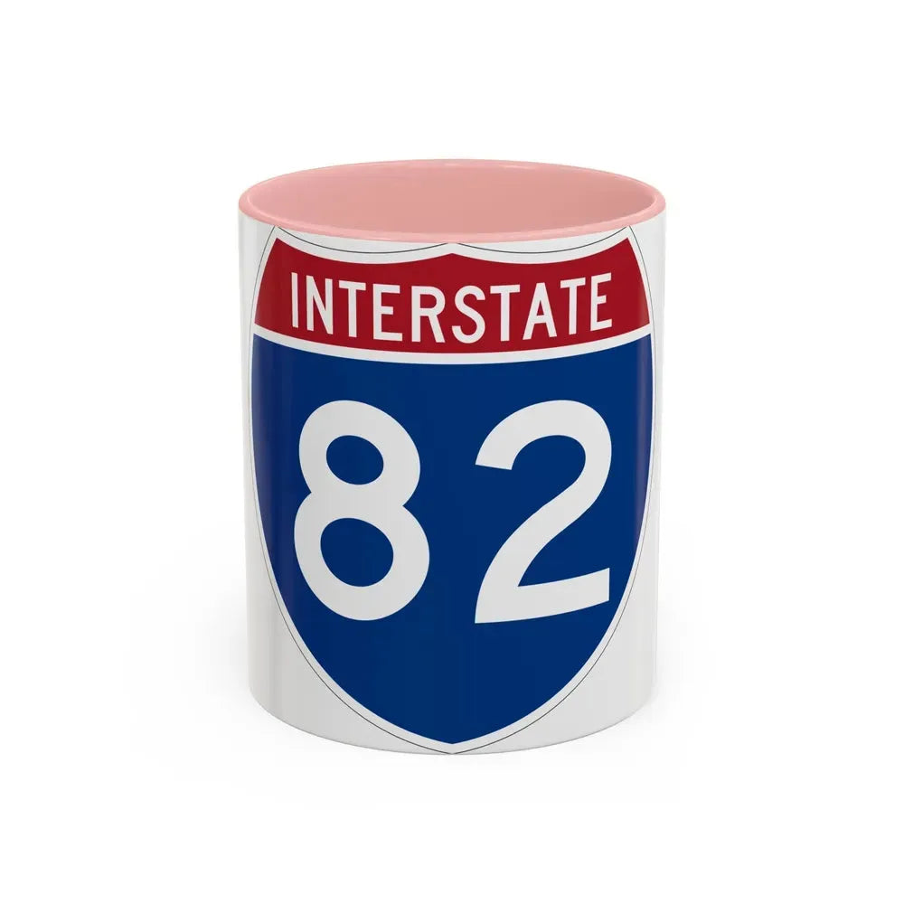 Interstate 82 (U.S. Highways) Accent Coffee Mug 11oz Pink - Go Mug Yourself