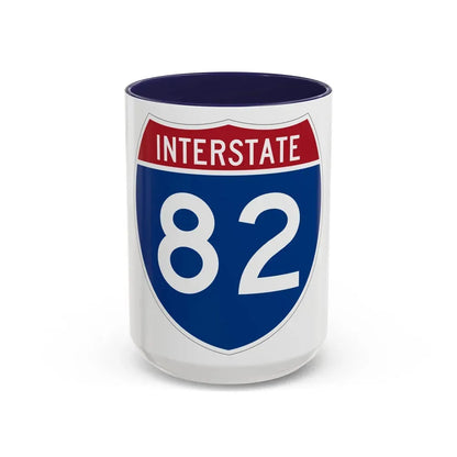 Interstate 82 (U.S. Highways) Accent Coffee Mug 15oz Navy - Go Mug Yourself