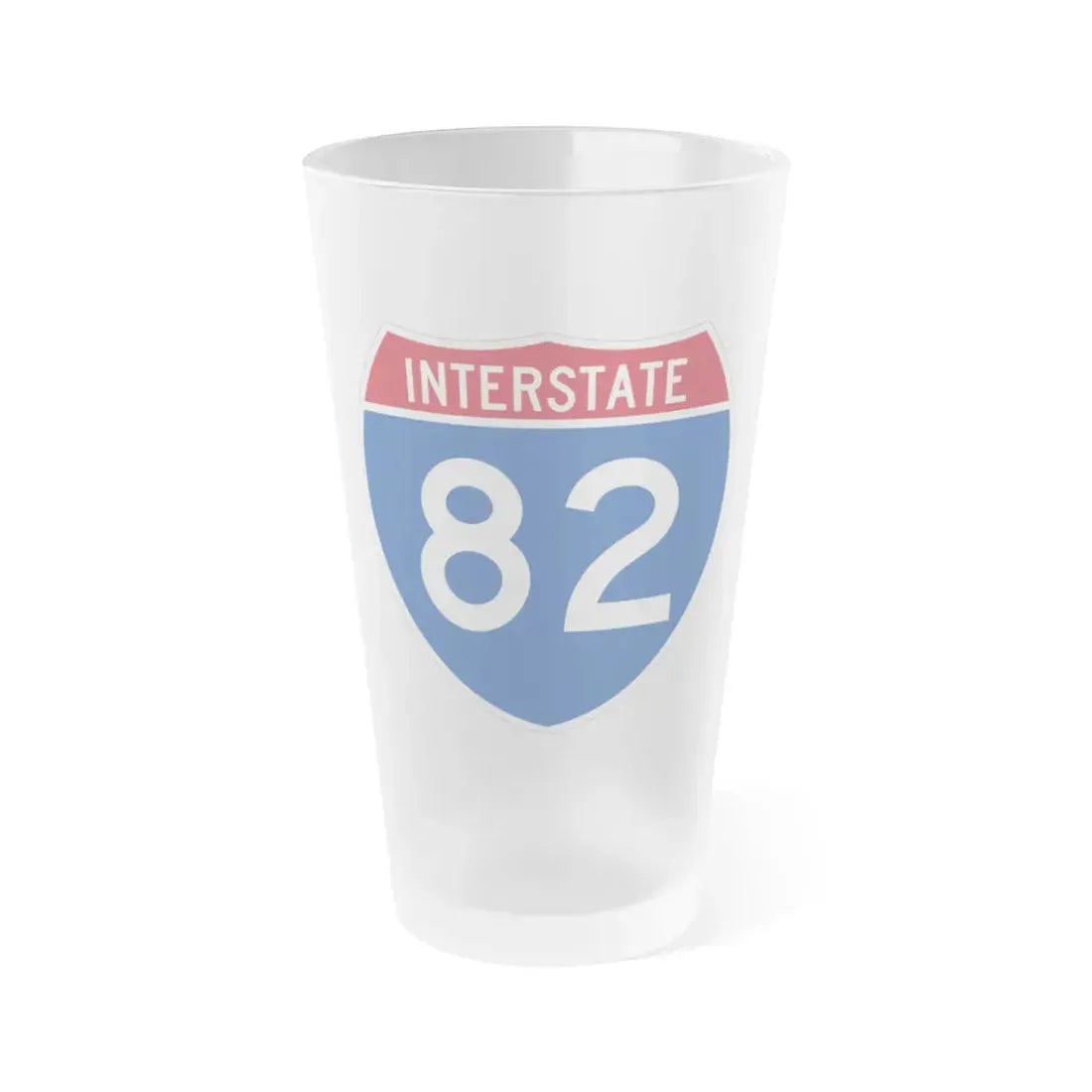 Interstate 82 (U.S. Highways) Frosted Pint Glass 16oz 16oz Frosted - Go Mug Yourself