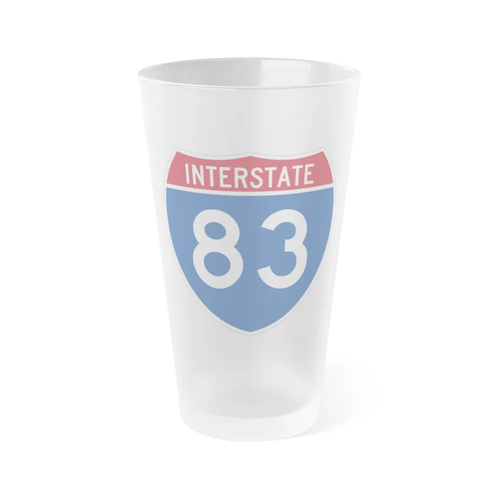 Interstate 83 (U.S. Highways) Frosted Pint Glass 16oz-16oz-Frosted-Go Mug Yourself