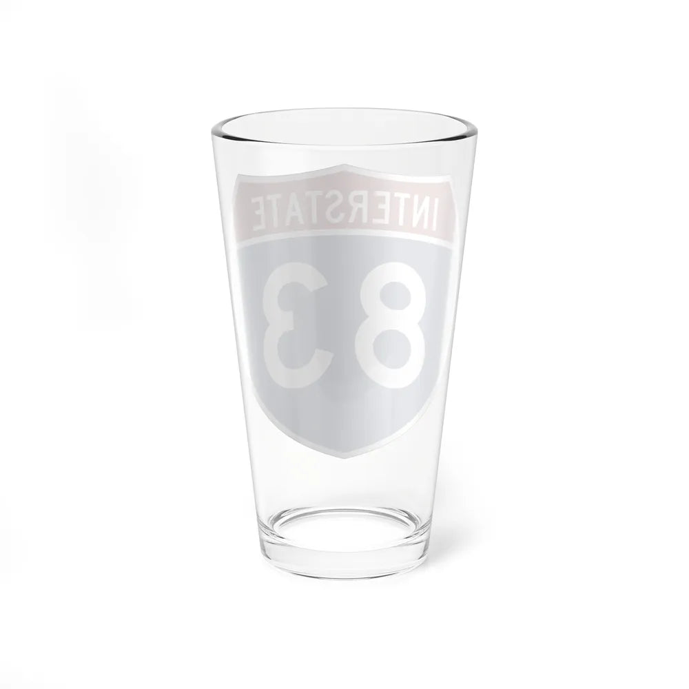 Interstate 83 (U.S. Highways) Pint Glass 16oz-Go Mug Yourself