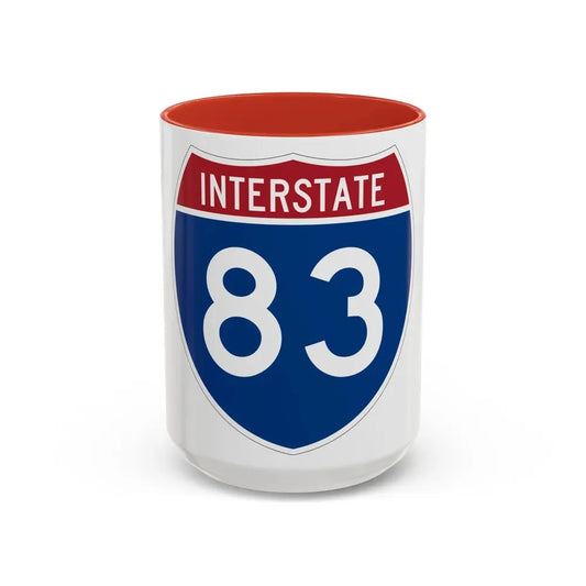 Interstate 83 (U.S. Highways) Accent Coffee Mug 15oz Red - Go Mug Yourself
