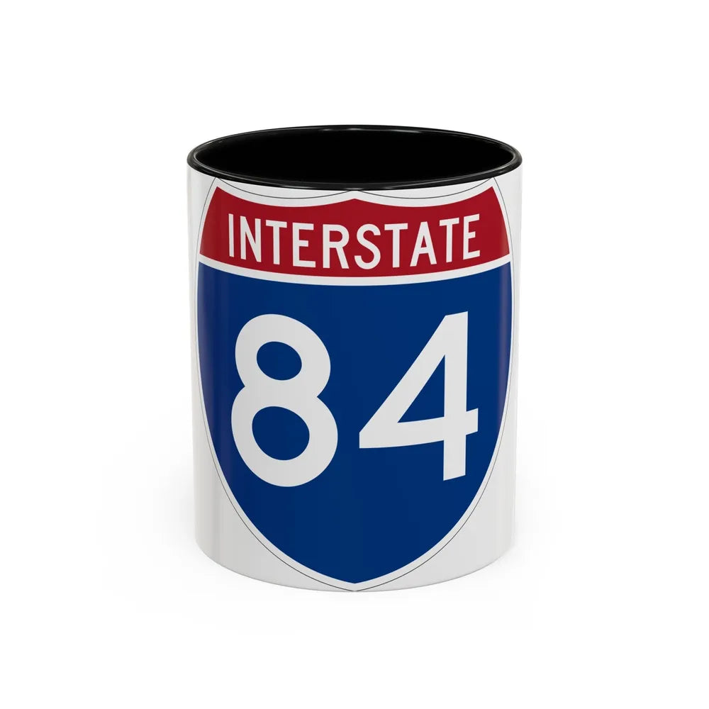 Interstate 84 Oregon Utah (U.S. Highways) Accent Coffee Mug-11oz-Black-Go Mug Yourself