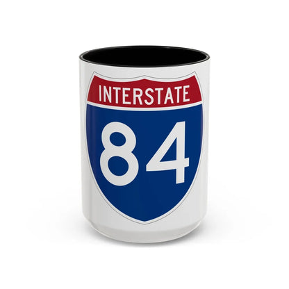 Interstate 84 Oregon Utah (U.S. Highways) Accent Coffee Mug-15oz-Black-Go Mug Yourself