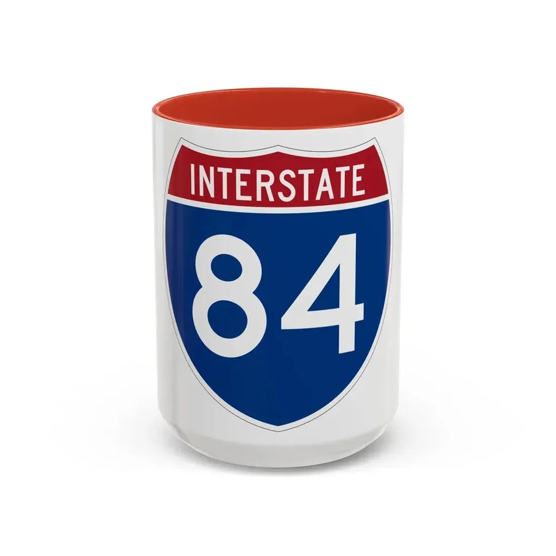 Interstate 84 Oregon Utah (U.S. Highways) Accent Coffee Mug 15oz Red - Go Mug Yourself