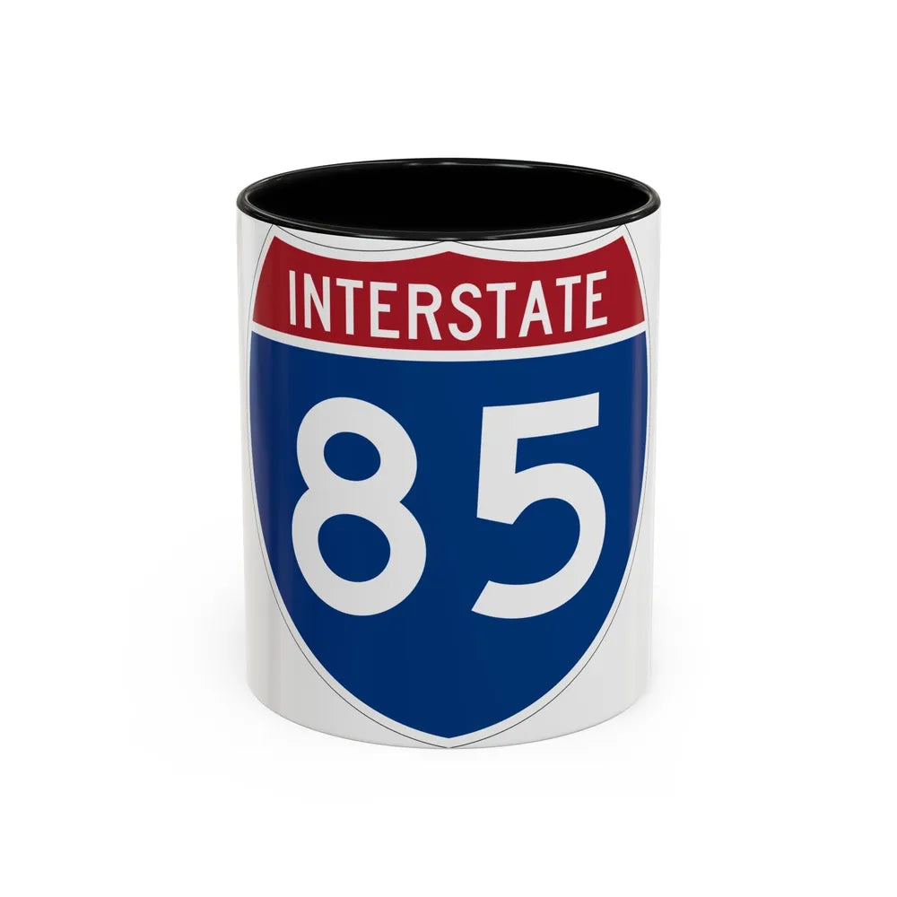 Interstate 85 (U.S. Highways) Accent Coffee Mug-11oz-Black-Go Mug Yourself