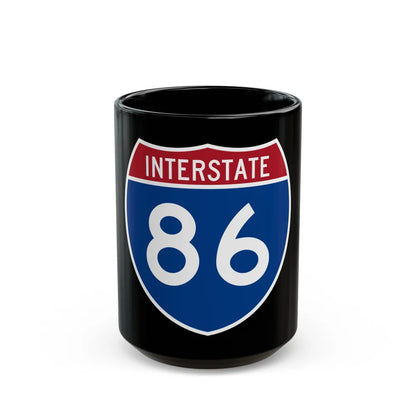 Interstate 86 Pennsylvania New York (U.S. Highways) Black Coffee Mug-15oz-Go Mug Yourself