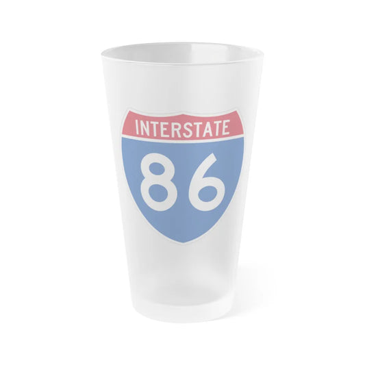 Interstate 86 Pennsylvania New York (U.S. Highways) Frosted Pint Glass 16oz-16oz-Frosted-Go Mug Yourself