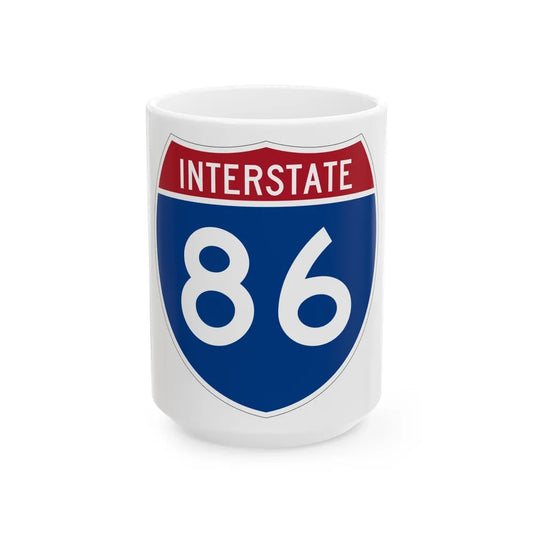 Interstate 86 Pennsylvania New York (U.S. Highways) White Coffee Mug-15oz-Go Mug Yourself