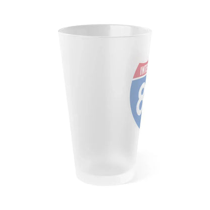 Interstate 86 Pennsylvania New York (U.S. Highways) Frosted Pint Glass 16oz - Go Mug Yourself