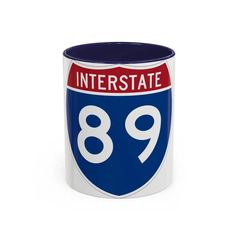 Interstate 89 (U.S. Highways) Accent Coffee Mug 11oz Navy - Go Mug Yourself