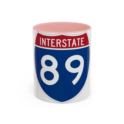 Interstate 89 (U.S. Highways) Accent Coffee Mug 11oz Pink - Go Mug Yourself