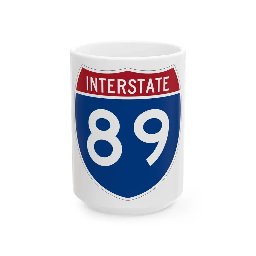Interstate 89 (U.S. Highways) White Coffee Mug 15oz - Go Mug Yourself
