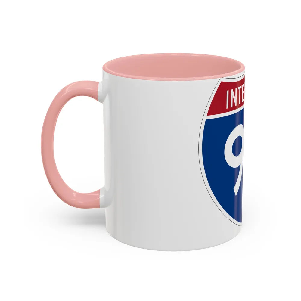 Interstate 90 (U.S. Highways) Accent Coffee Mug-Go Mug Yourself