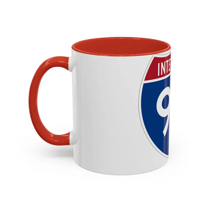 Interstate 90 (U.S. Highways) Accent Coffee Mug-Go Mug Yourself