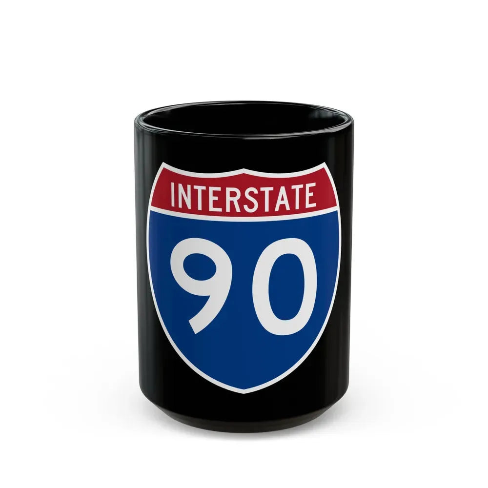 Interstate 90 (U.S. Highways) Black Coffee Mug 15oz - Go Mug Yourself