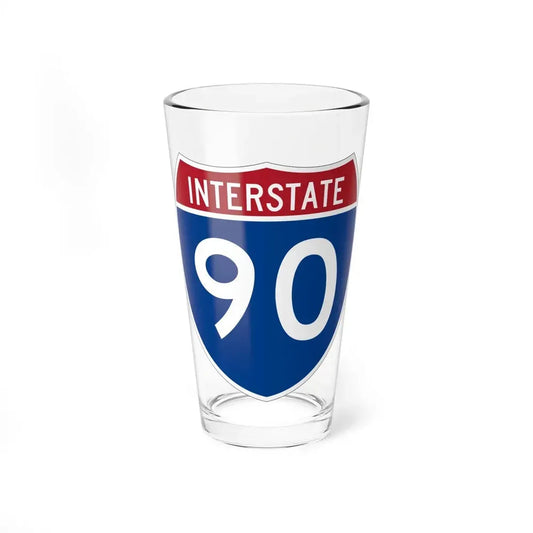 Interstate 90 (U.S. Highways) Pint Glass 16oz 16oz - Go Mug Yourself