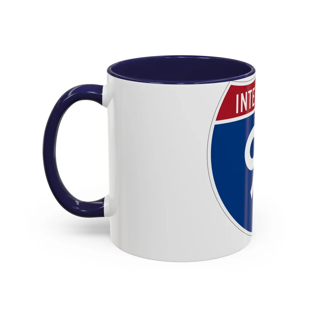 Interstate 91 (U.S. Highways) Accent Coffee Mug-Go Mug Yourself