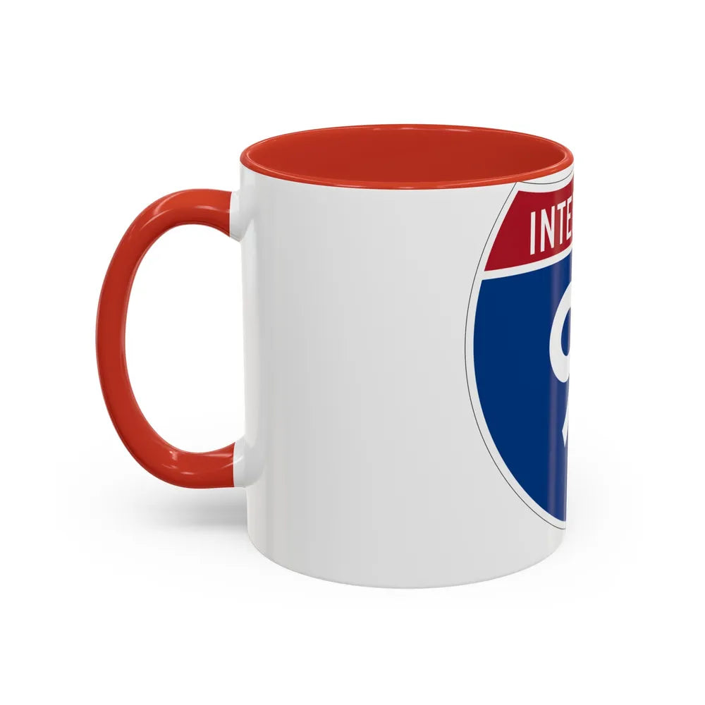 Interstate 91 (U.S. Highways) Accent Coffee Mug-Go Mug Yourself