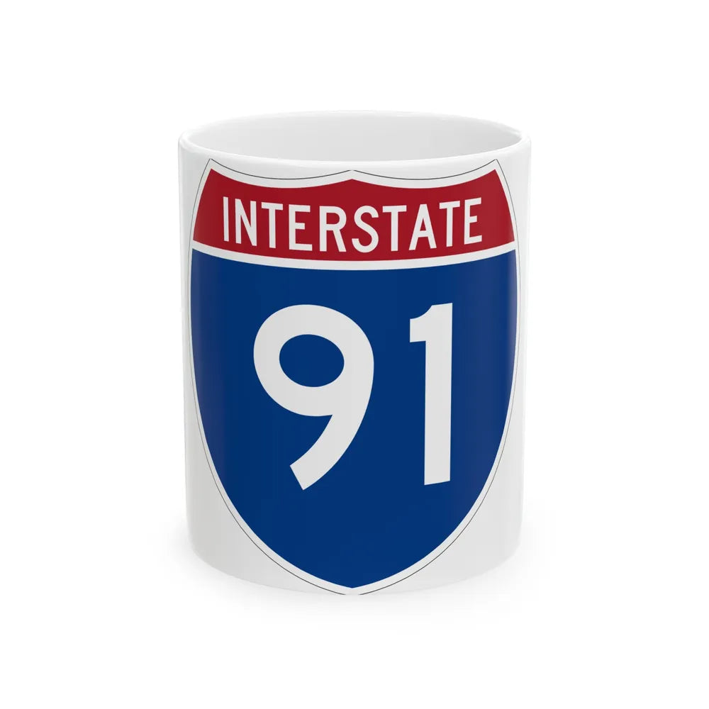 Interstate 91 (U.S. Highways) White Coffee Mug-11oz-Go Mug Yourself