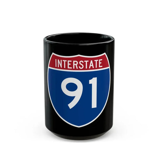 Interstate 91 (U.S. Highways) Black Coffee Mug 15oz - Go Mug Yourself