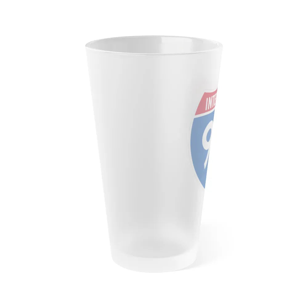 Interstate 93 (U.S. Highways) Frosted Pint Glass 16oz-Go Mug Yourself