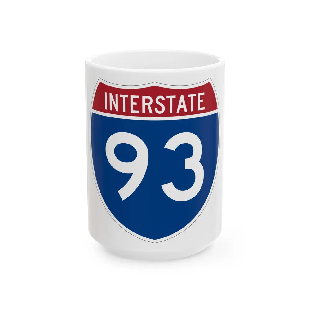 Interstate 93 (U.S. Highways) White Coffee Mug-15oz-Go Mug Yourself