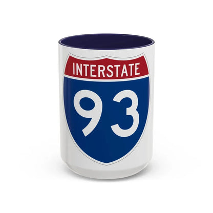 Interstate 93 (U.S. Highways) Accent Coffee Mug 15oz Navy - Go Mug Yourself