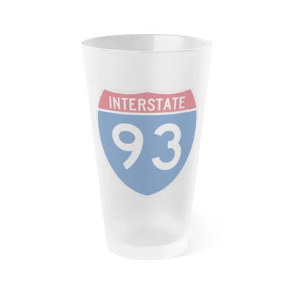 Interstate 93 (U.S. Highways) Frosted Pint Glass 16oz 16oz Frosted - Go Mug Yourself