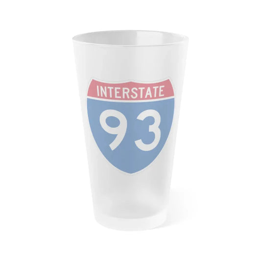 Interstate 93 (U.S. Highways) Frosted Pint Glass 16oz 16oz Frosted - Go Mug Yourself