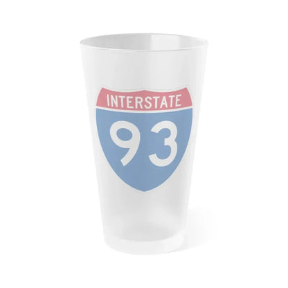 Interstate 93 (U.S. Highways) Frosted Pint Glass 16oz 16oz Frosted - Go Mug Yourself