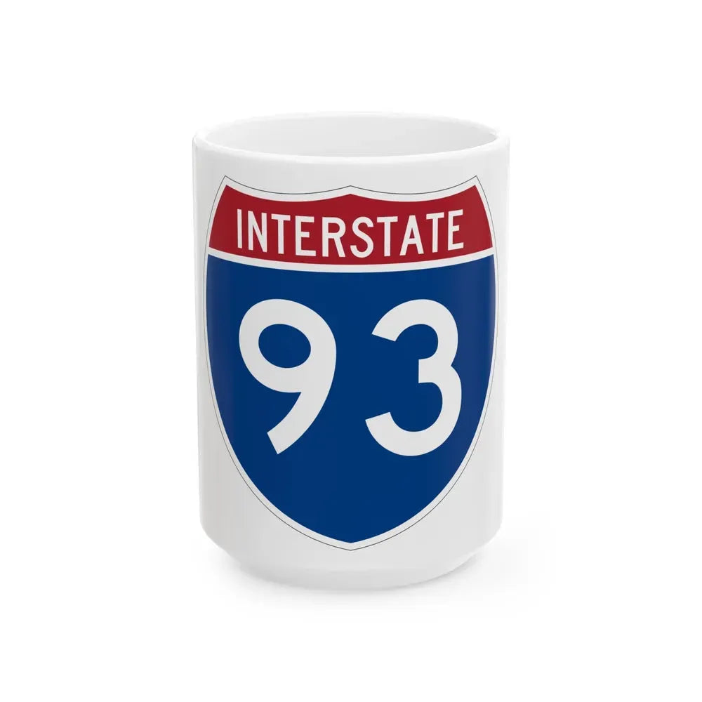 Interstate 93 (U.S. Highways) White Coffee Mug 15oz - Go Mug Yourself