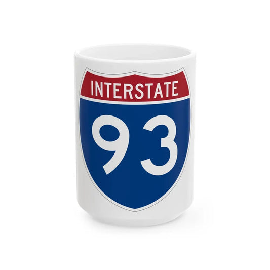 Interstate 93 (U.S. Highways) White Coffee Mug 15oz - Go Mug Yourself