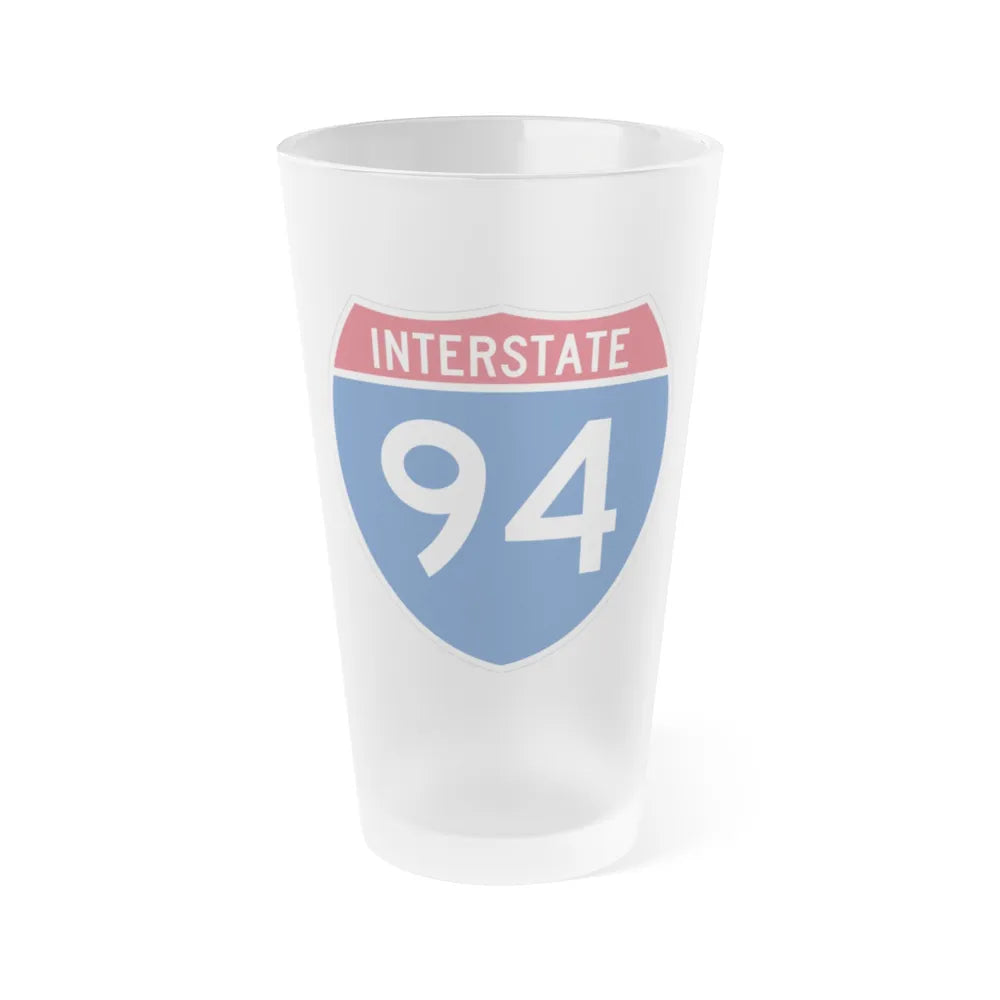 Interstate 94 (U.S. Highways) Frosted Pint Glass 16oz-16oz-Frosted-Go Mug Yourself