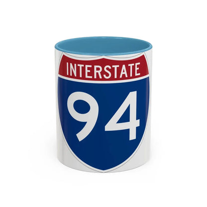 Interstate 94 (U.S. Highways) Accent Coffee Mug 11oz Light Blue - Go Mug Yourself