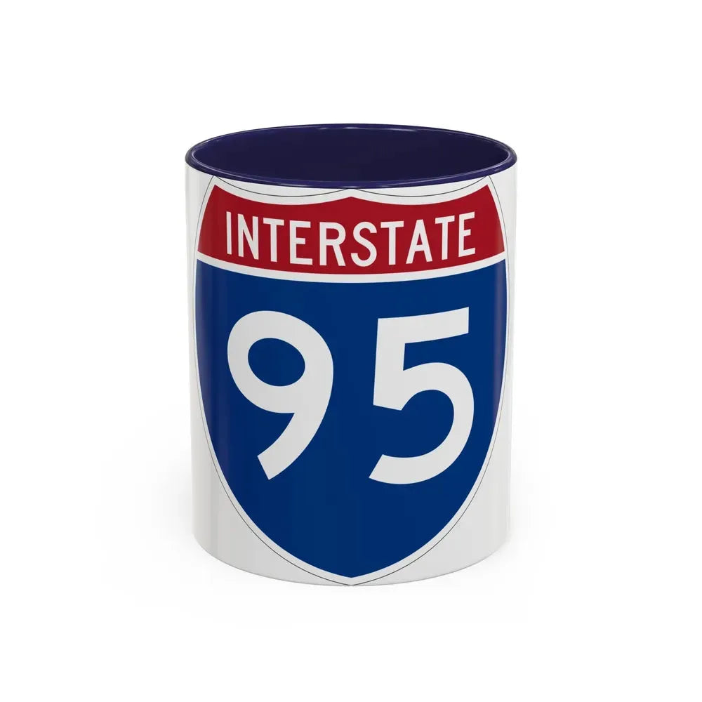 Interstate 95 (U.S. Highways) Accent Coffee Mug 11oz Navy - Go Mug Yourself