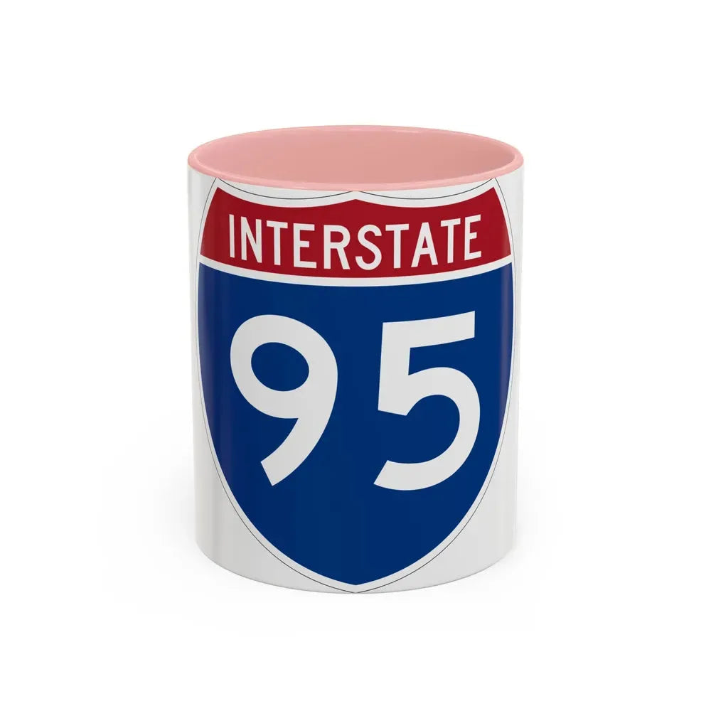 Interstate 95 (U.S. Highways) Accent Coffee Mug 11oz Pink - Go Mug Yourself