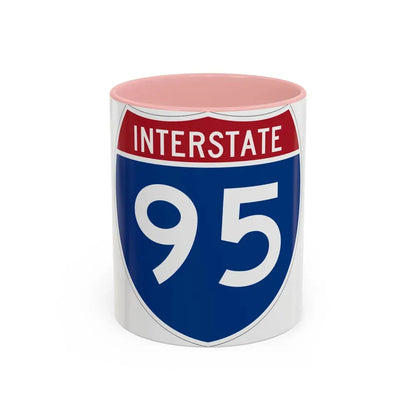Interstate 95 (U.S. Highways) Accent Coffee Mug 11oz Pink - Go Mug Yourself