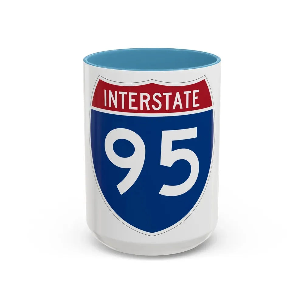 Interstate 95 (U.S. Highways) Accent Coffee Mug 15oz Light Blue - Go Mug Yourself