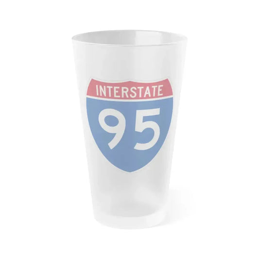 Interstate 95 (U.S. Highways) Frosted Pint Glass 16oz 16oz Frosted - Go Mug Yourself